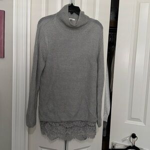 Large Maurice’s grey silver shimmer sweater